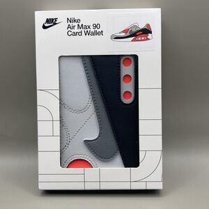New Nike Air Max 90 Card Wallet Grey White Swoosh N1009740-068 Gift Sportswear